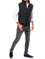 Pánská prošívaná vesta černá Dstreet TX4234 Pánská prošívaná vesta černá Dstreet TX4234