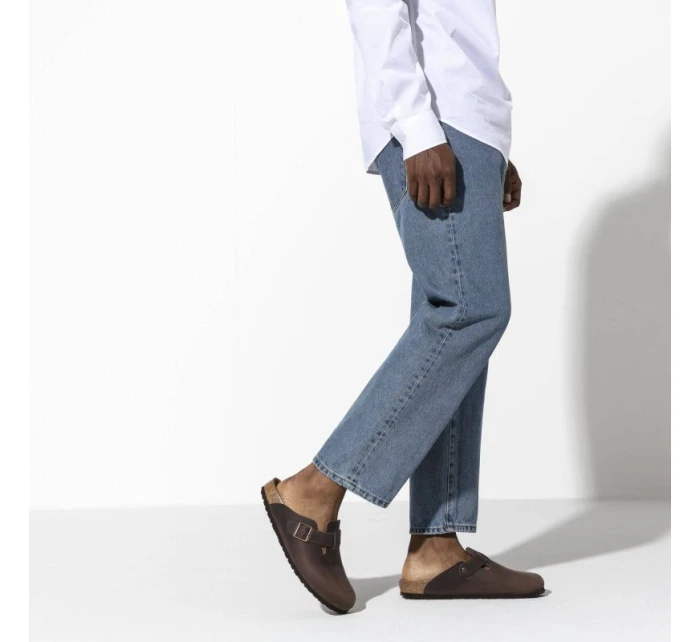 žabky Boston z kůže regular wide model 21735745 - Birkenstock
