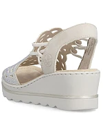 Béžové dámské sandály na platformě Rieker 67465-62