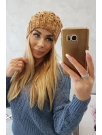 Fleecová čepice Roksana K209 hnědá