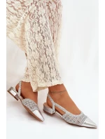 Dámské sandály s pletením na klíně stříbrné Nivorra Dámské sandály s pletením na klíně stříbrné Nivorra
