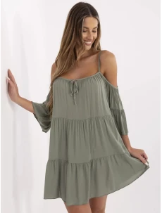 Dámské šaty-TW-SK-BI-80840.20 khaki