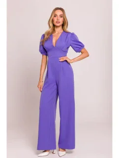 model 20970752 Kombinéza s puff rukávy světle fialová - Moe