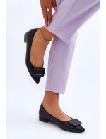 Klasické baleríny s zdobením černe Rivea Klasické baleríny s zdobením černe Rivea