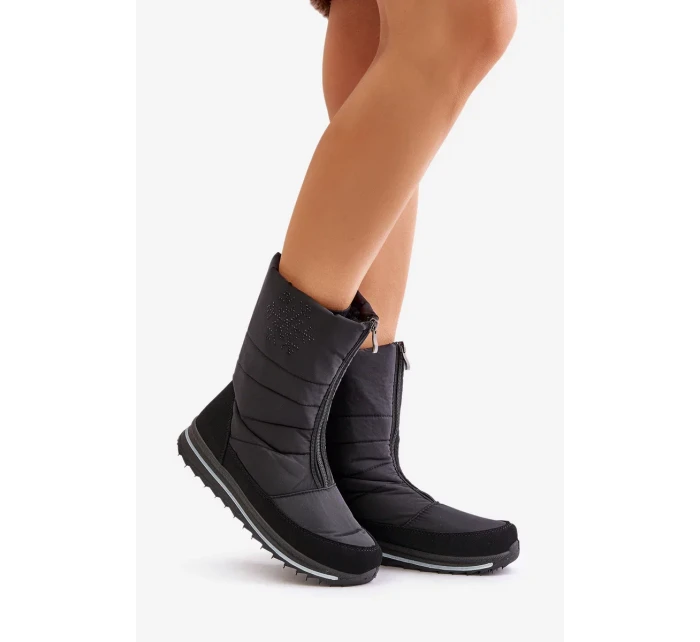 Dámské Sněhule S Zipem Progress PROGJ-22-130 Černé