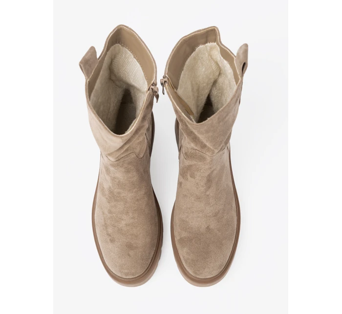 Stylové dámské hnědé kotníčkové boty platforma Stylové dámské hnědé kotníčkové boty platforma