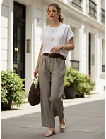 Dámská oversize blůza z viskózy s krátkými rukávy, bílá, FashionStreet RY2926