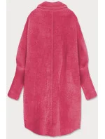 Dlouhý vlněný přehoz přes oblečení typu "alpaka" ve fuchsijové barvě model 17195590 - MADE IN ITALY