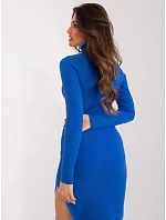 Tužkové šaty s rolákem tmavě modré (1473) Tužkové šaty s rolákem tmavě modré (1473)