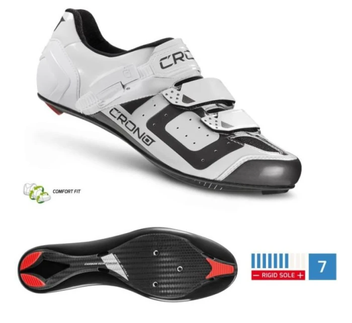 CRONO silniční obuv CR-3 bílá 43 nylon