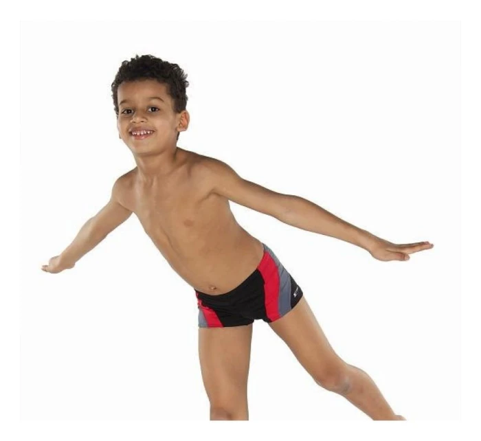 Chlapecké plavky 034 černo-červeno-šedé