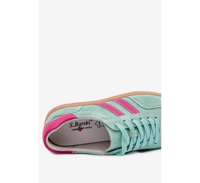 Dámské kožené semišové tenisky model 22101263 - S.Barski