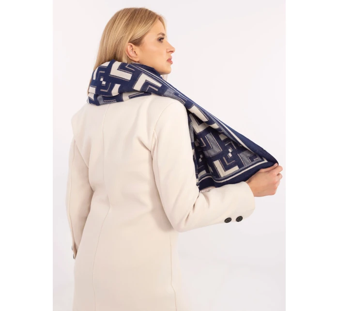 Šála AT SZ 23158.32 tmavě modrá a bílá