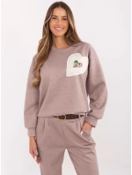 Bluza DHJ BL model 20857392 ciemny bezowy - FPrice Bluza DHJ BL model 20857392 ciemny bezowy - FPrice