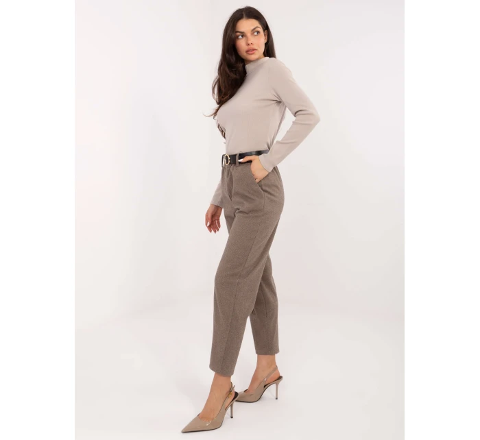 Spodnie IT SP model 21776378 ciemny bezowy - FPrice Spodnie IT SP model 21776378 ciemny bezowy - FPrice