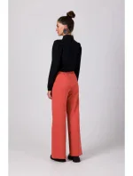 B275 Kalhoty s předním prošíváním - cihlově červená B275 Kalhoty s předním prošíváním - cihlově červená