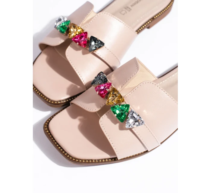 Klasické hnědé nazouváky dámské bez podpatku Klasické hnědé nazouváky dámské bez podpatku