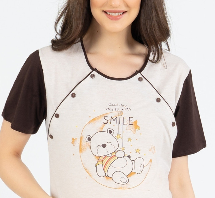 Dámská noční košile mateřská Méďa Smile