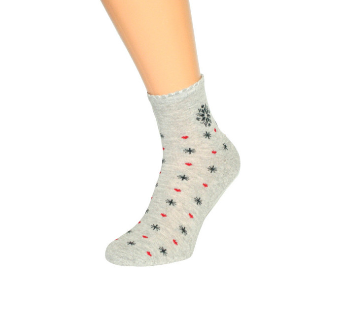 Dámské zimní ponožky Bratex Women Vzory, polofroté 051