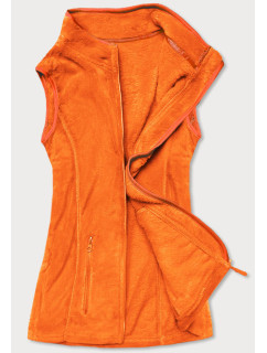 Dámská plyšová vesta v neonově oranžové barvě (HH003-34)