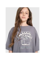 Dívčí tričko oversize s potiskem 4F 4FJRAW25TTSHF3197-22S