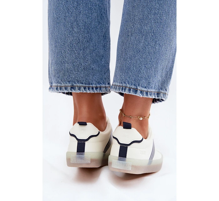 Eko kožené dámské tenisky Big Star model 22074741 Bílé - Big Star Shoes Eko kožené dámské tenisky Big Star model 22074741 Bílé - Big Star Shoes