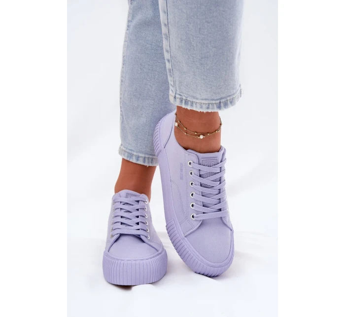 Dámské textilní tenisky Big Star – fialové Dámské textilní tenisky Big Star – fialové