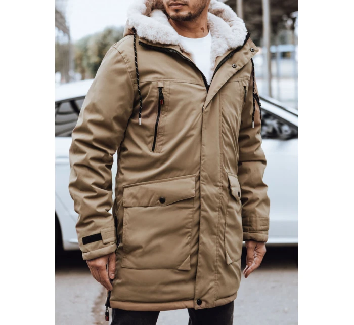 Pánská zimní bunda tmavě béžová Dstreet model 21971706 - FashionStreet