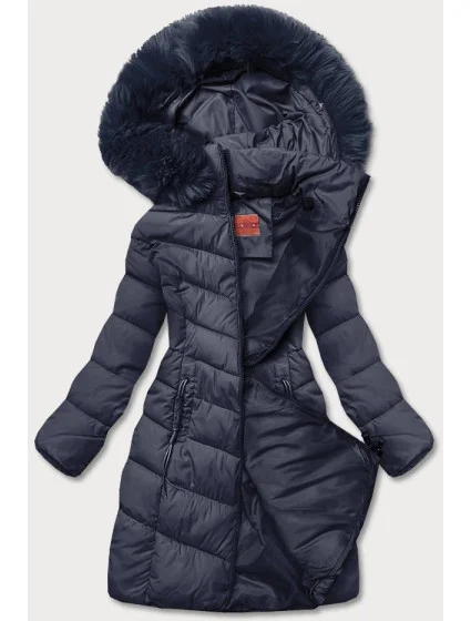 ZIMOWA KURTKA Z KAPTUREM GRANATOWA model 21244573 - YES!PINK