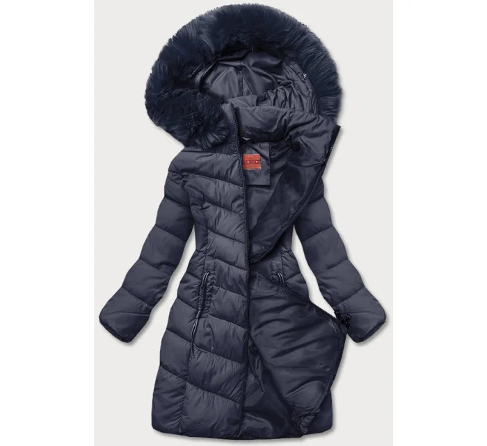 ZIMOWA KURTKA Z KAPTUREM GRANATOWA model 21244573 - YES!PINK