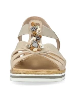 Pohodlné sandály Rieker W RKR680 beige Pohodlné sandály Rieker W RKR680 beige