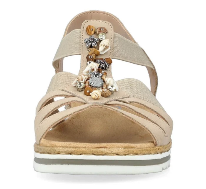Pohodlné sandály Rieker W RKR680 beige Pohodlné sandály Rieker W RKR680 beige