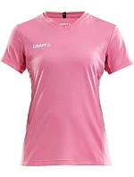 Craft Teamwear Squad Go Jersey Solid W Dámské sportovní tričko s výstřihem do V 82.5566 pop Craft Teamwear Squad Go Jersey Solid W Dámské sportovní tričko s výstřihem do V 82.5566 pop