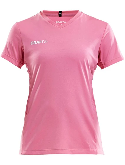 Craft Teamwear Squad Go Jersey Solid W Dámské sportovní tričko s výstřihem do V 82.5566 pop Craft Teamwear Squad Go Jersey Solid W Dámské sportovní tričko s výstřihem do V 82.5566 pop