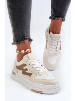 Dámské tenisky na platformě z ekologické kůže béžové Lynnette