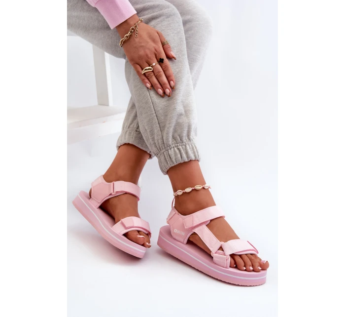 Dámské sandály na platformě Big Star NN274A533 růžové Dámské sandály na platformě Big Star NN274A533 růžové