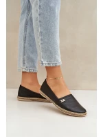 Elegantní Kožené Espadrilky Dámské model 21684110 Černé - Zazoo