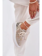 Dámské Sportovní Boty S Síťovinou A Hroty Béžové Ogalda Dámské Sportovní Boty S Síťovinou A Hroty Béžové Ogalda