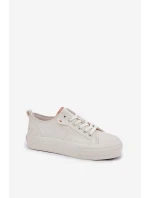 Dámské Tenisky Z Eko Kůže Big Star RR274A297 Světle Béžové Dámské Tenisky Z Eko Kůže Big Star RR274A297 Světle Béžové