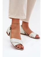 Kožené Ploché Sandály model 21699746 Mátové - Maciejka