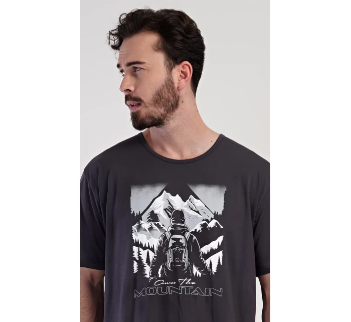 Pánská noční košile s krátkým rukávem Mountain