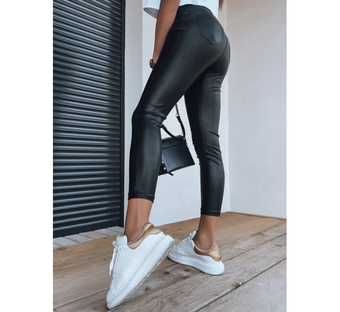 Dámské voskované kalhoty ANELIA black FashionStreet UY1330