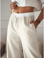 Dámské kalhoty s širokými nohavicemi béžové Dstreet model 21977031 - FashionStreet