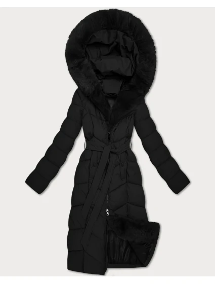Damska kurtka zimowa z panelem czarna model 21721906 - S'WEST