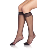 Silonkové podkolenky FLY KNEE HIGHS 15 DEN - BELLINDA - černá