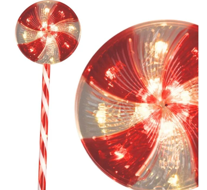 ZAHRADNÍ DEKORACE VEDLA CUKROVÁ LÍZÁTKA SADA 3 TEPLÝCH SVĚTELNÝCH