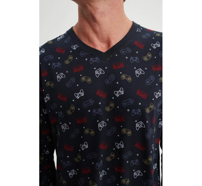 Noční košile s dlouhým rukávem model 18936648 - Vamp