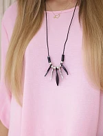 Sada halenky + kalhot s přívěskem bonbónově růžová