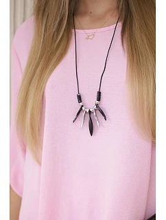 Sada halenky + kalhot s přívěskem bonbónově růžová