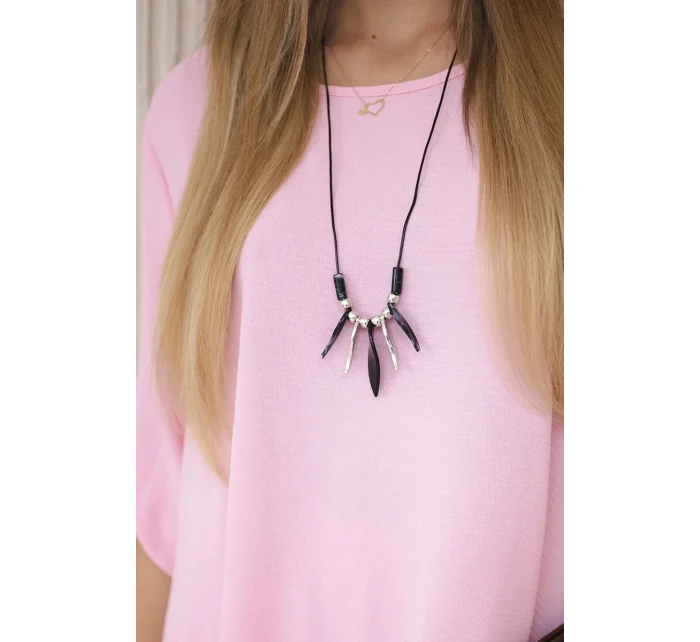 Sada halenky + kalhot s přívěskem bonbónově růžová